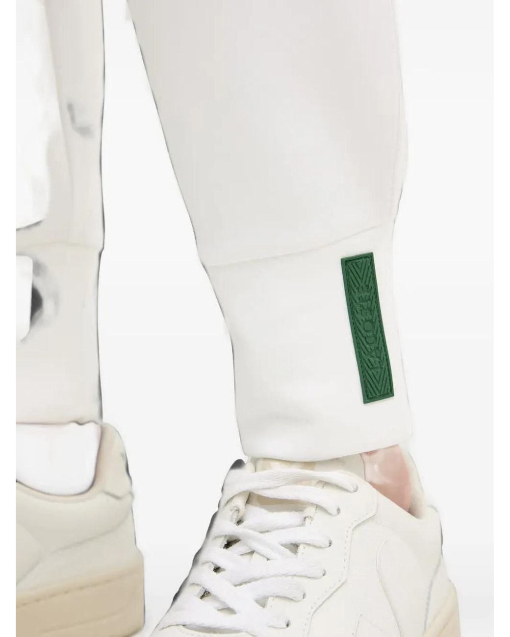 Lacoste White Logo-Patch Track Pants