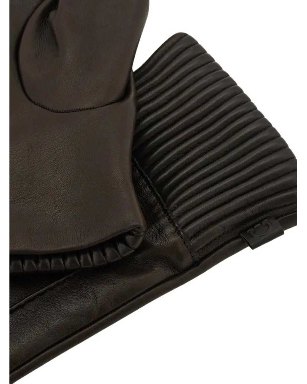 Ferragamo Black Lined Topstitching Gloves for men
