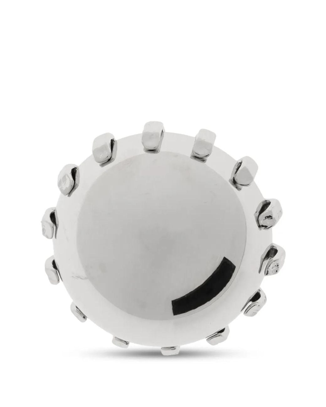 Marni White Domed-Style Stud Earrings