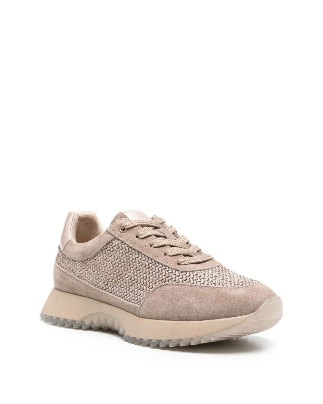 SERGIO MORETTI FIRENZE Natural Round-Toe Sneakers