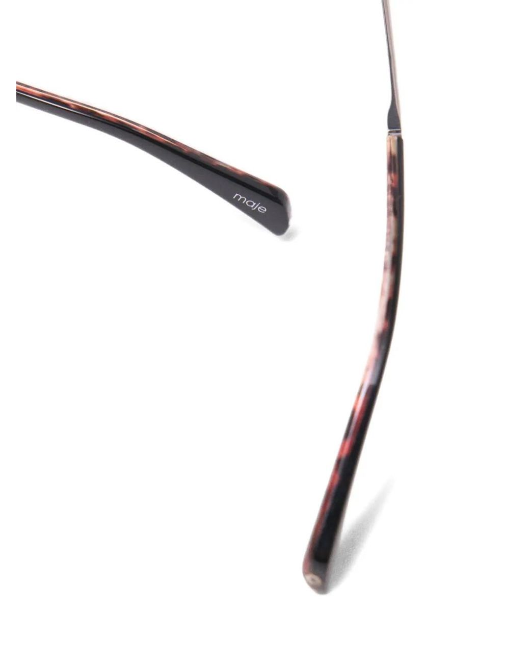 Maje Gray Round-Frame Sunglasses