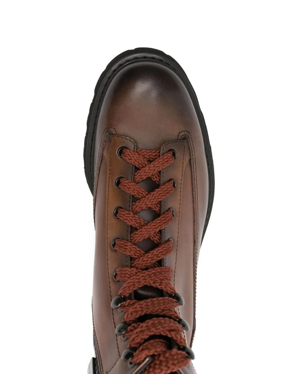 Doucal's Brown Lace-Up Leather Boots for men