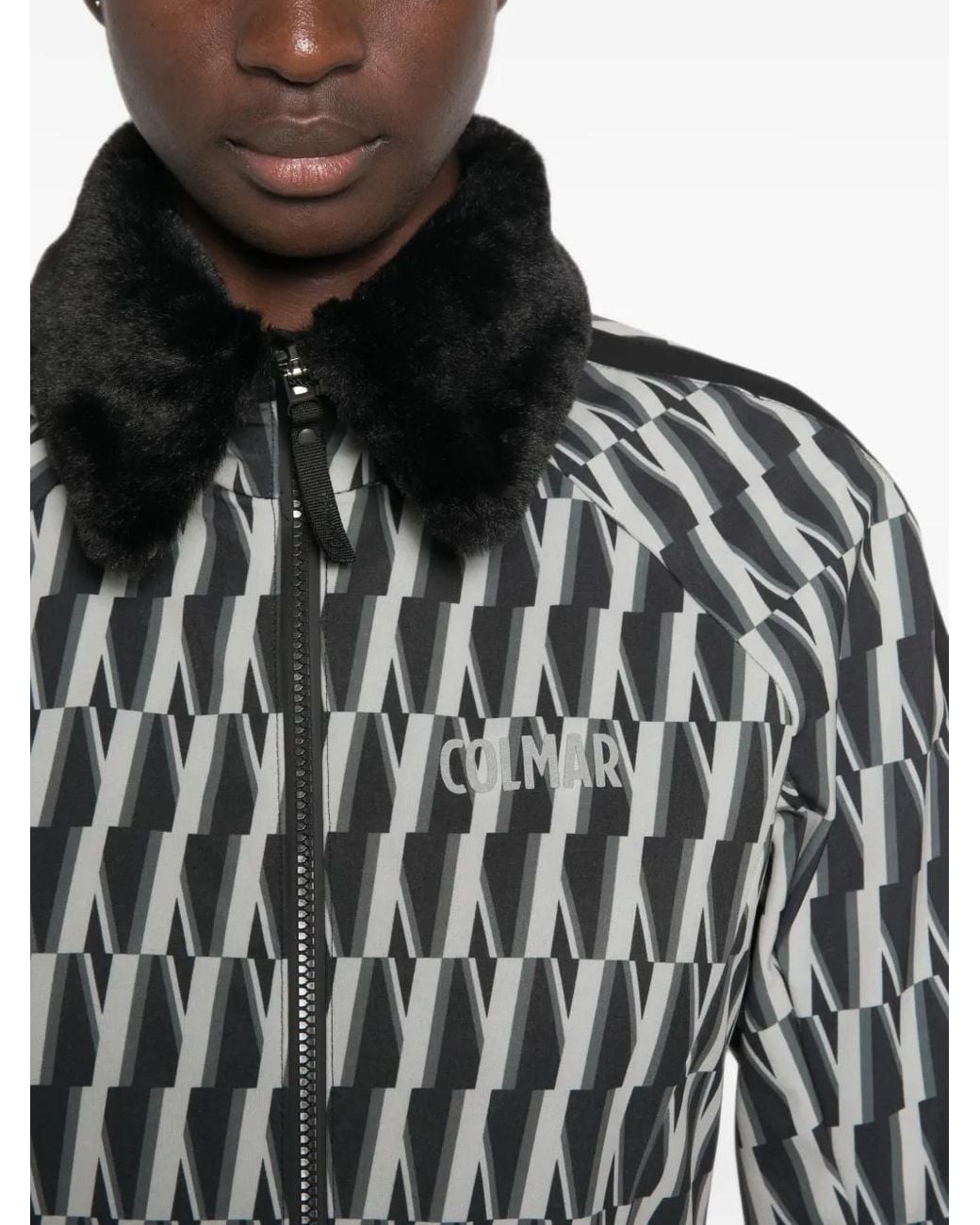 Traje De Esquí Estampado Con Cinturón Colmar de color Black
