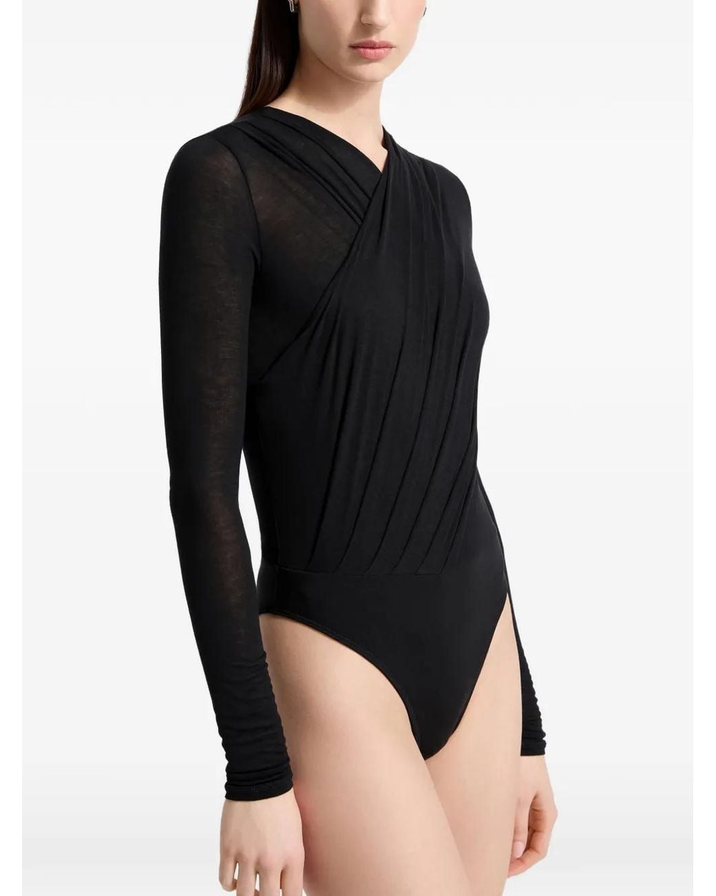 MARCELLA Black Ames Long-Sleeve Bodysuit