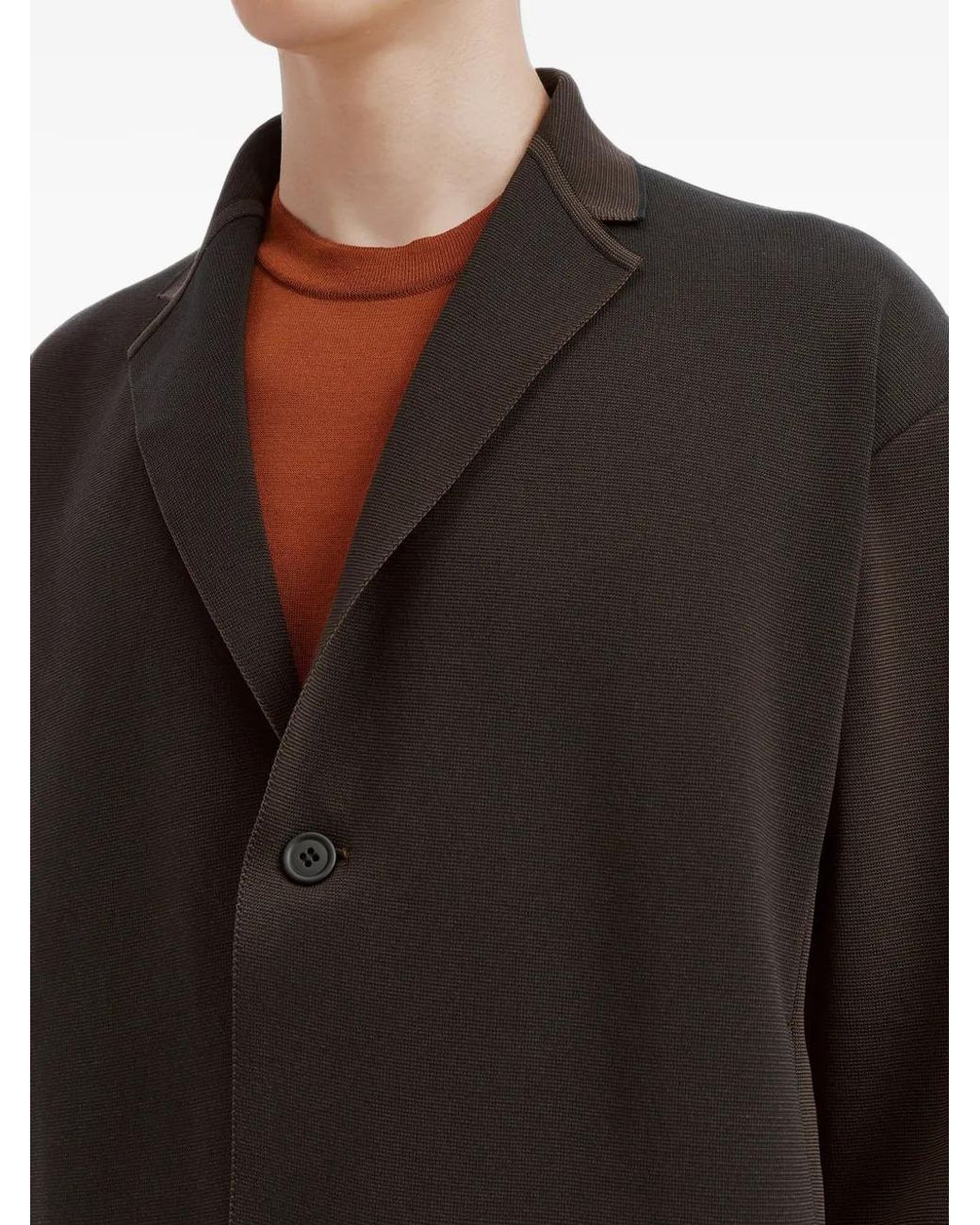 CFCL Black Millan Rib-Knitted Blazer for men