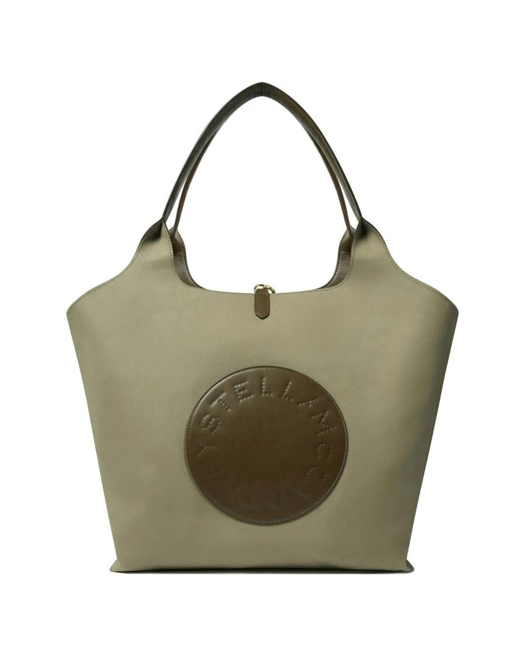 Stella McCartney Green Logo-Patch Tote Bag