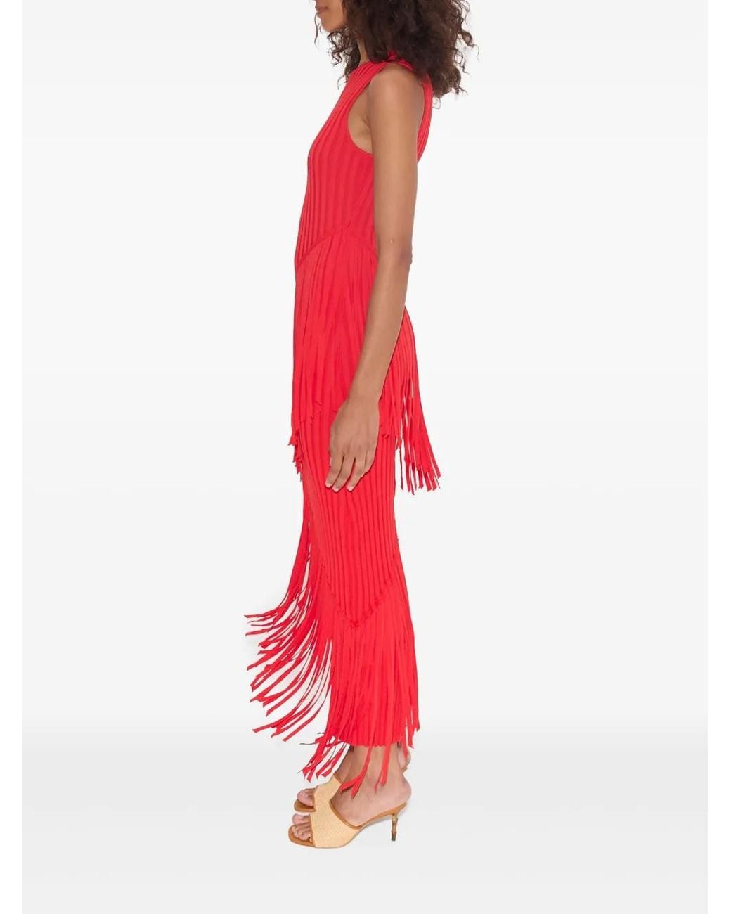 Simon Miller Red Spiral Maxi Dress