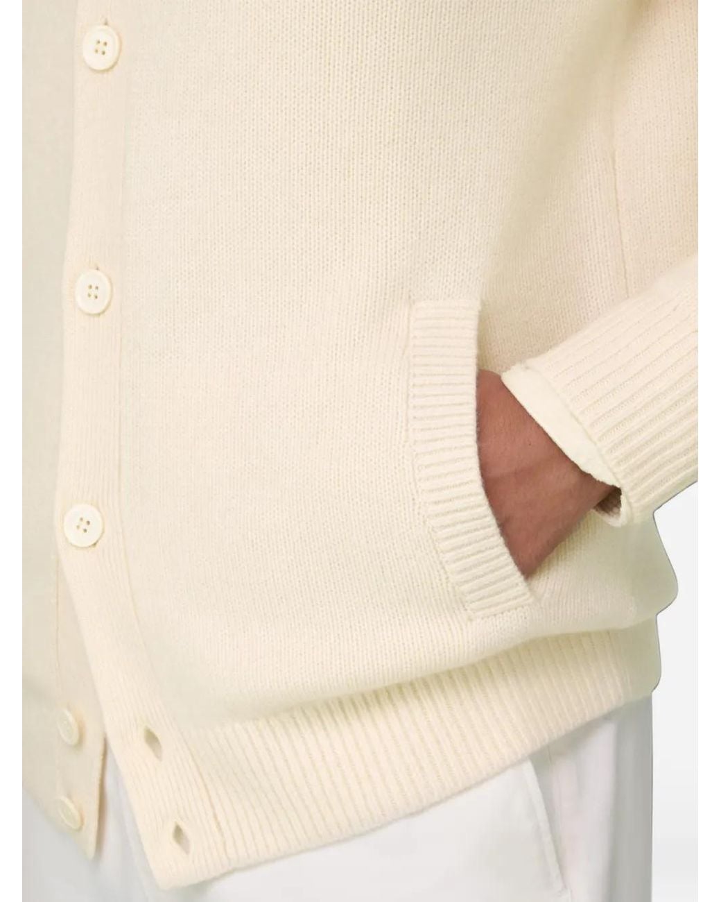 Boggi Natural Cardigan Roll-Neck Jumper for men