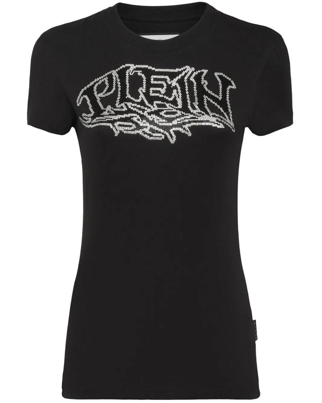 Philipp Plein Black Logo-Embellished Cotton T-Shirt