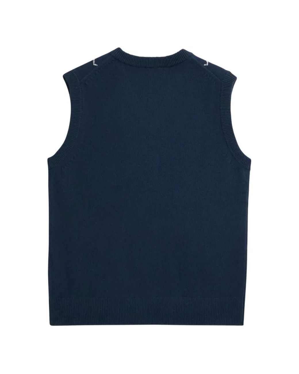 Pringle of Scotland Blue Argyle V-Neck Vest for men