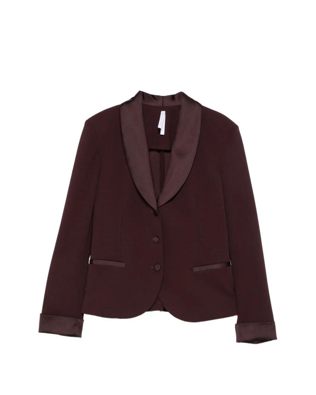 Imperial Purple Shawl-Lapel Button-Up Blazer