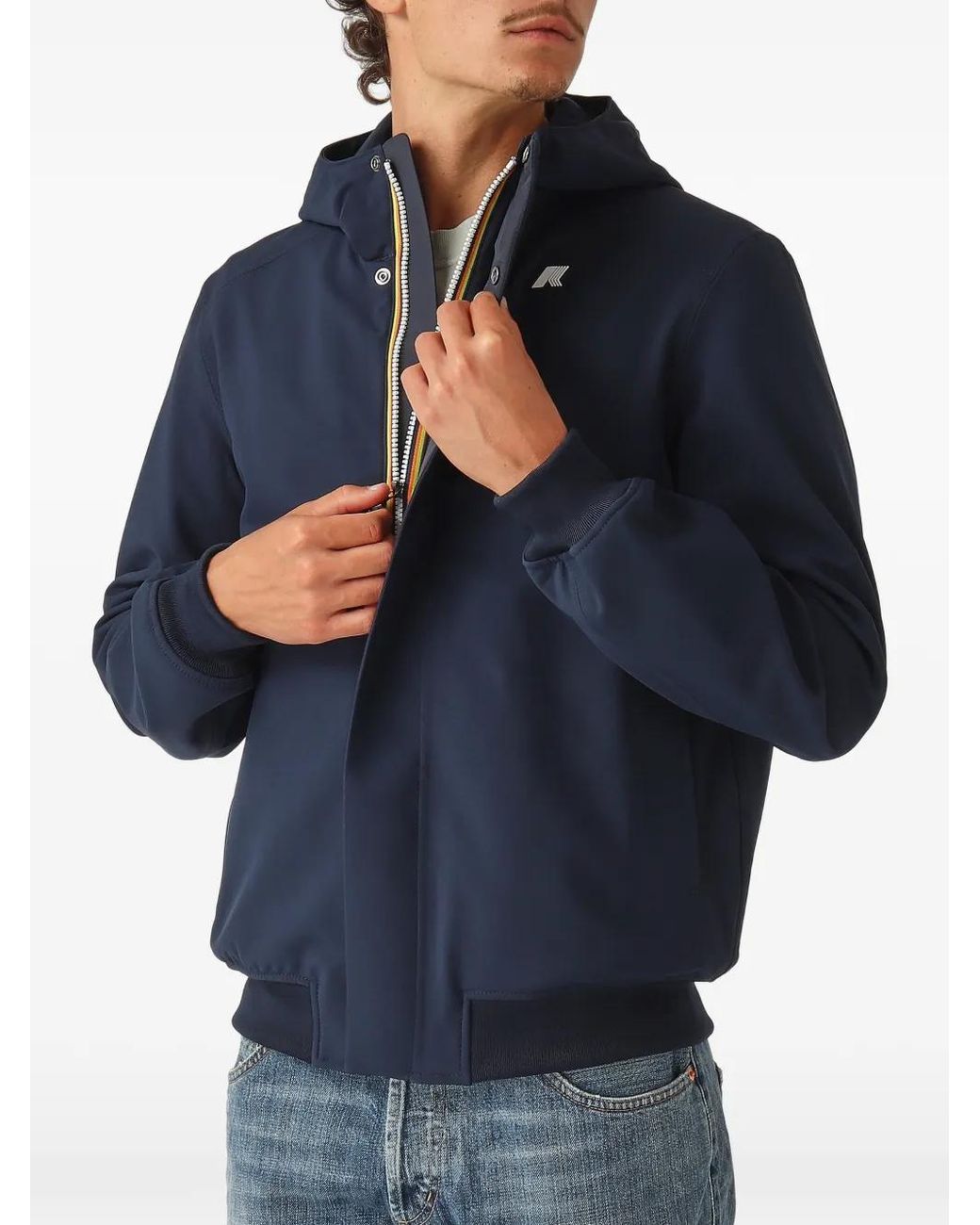 K-Way Blue Zip-Fastening Jacket for men