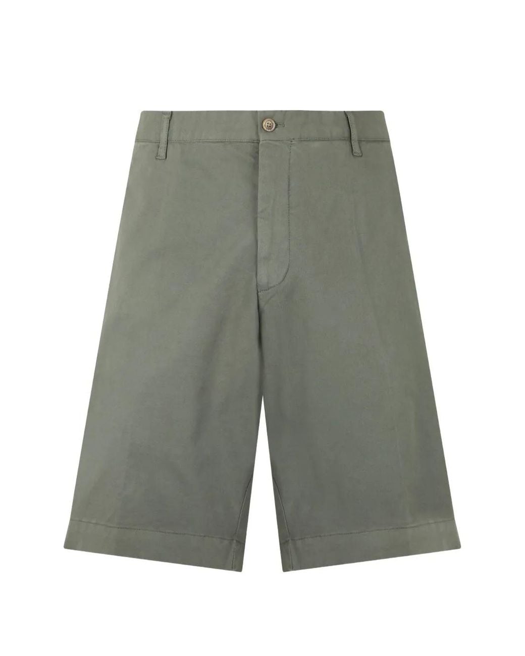 Fedeli Gray Button-Fastening Shorts for men