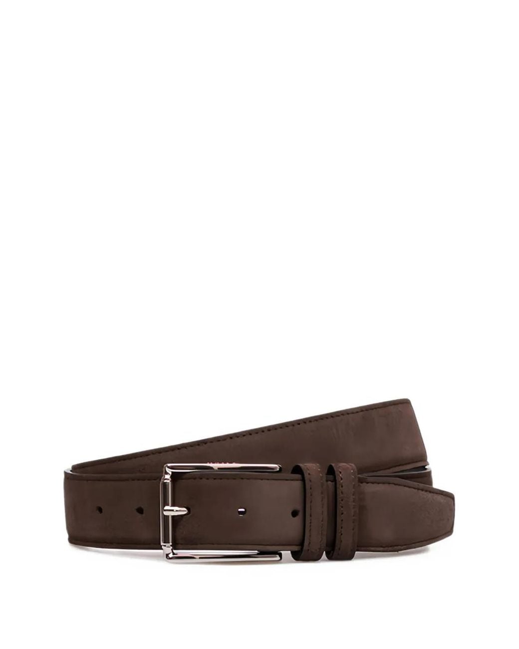 Kiton Brown Buckle-Fastening Belt for men