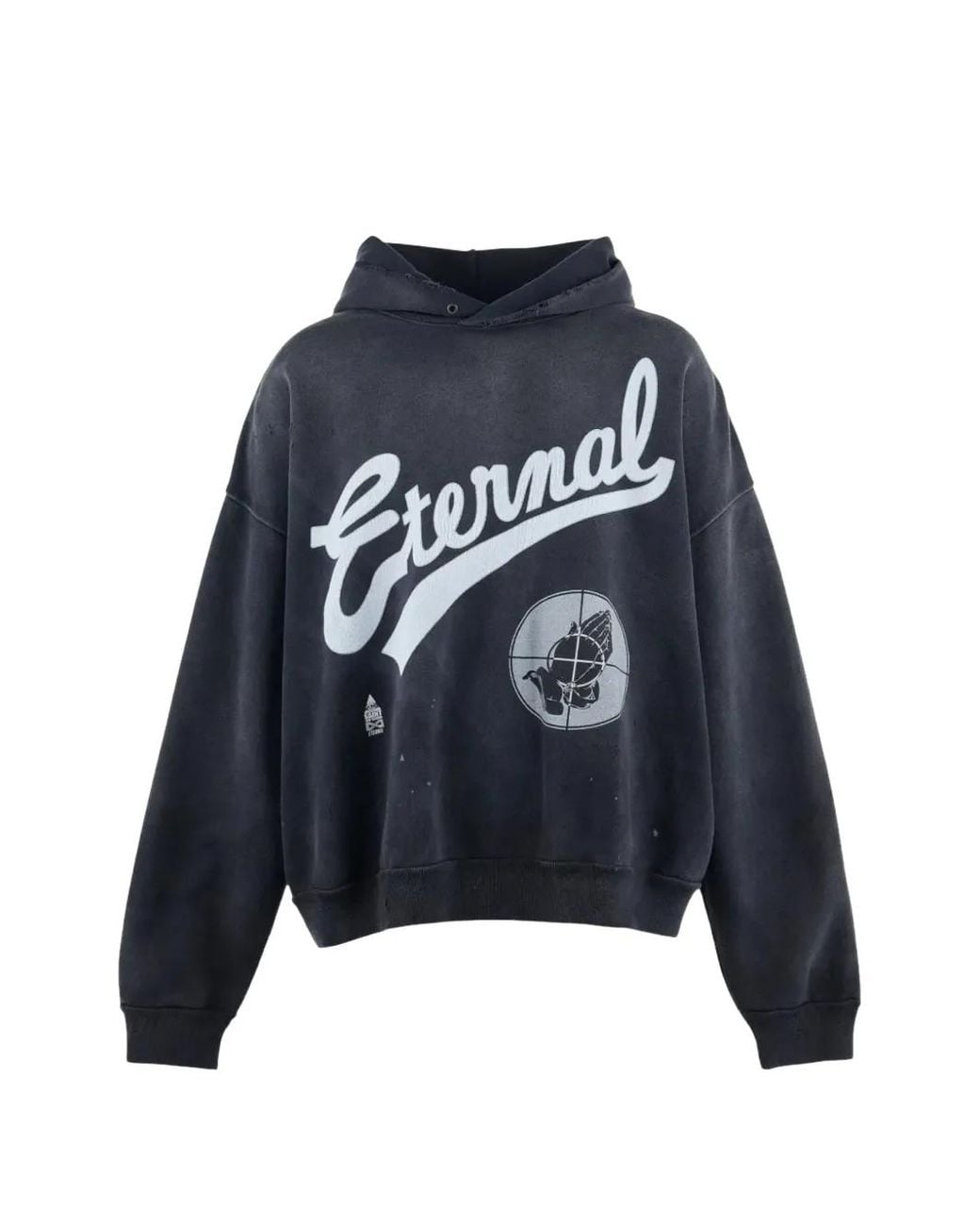 SAINT Mxxxxxx Blue Eternal Graphic-Print Hoodie for men