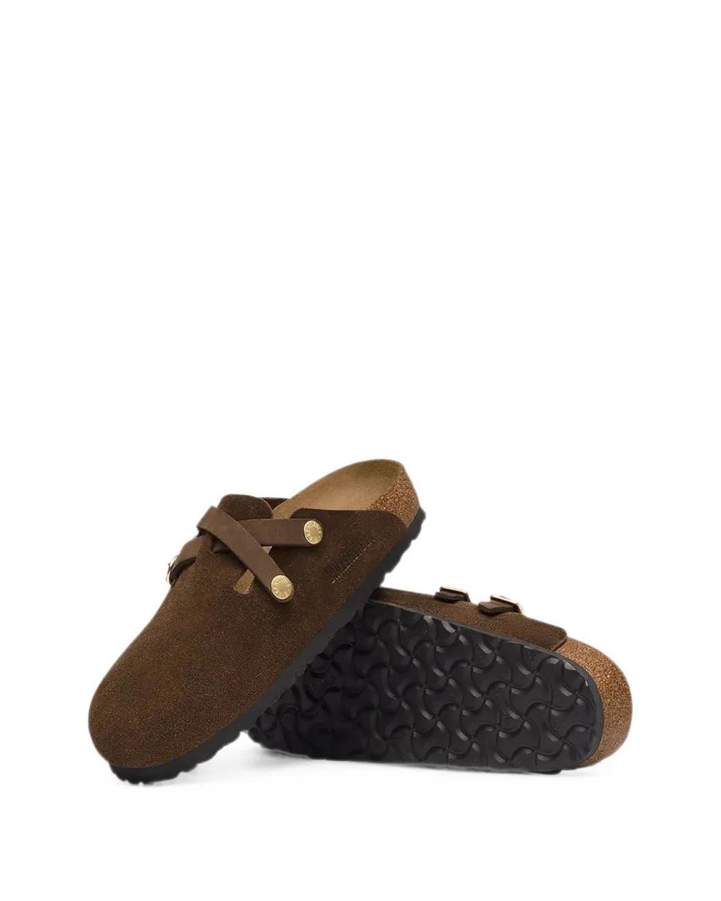 Birkenstock Brown Blair Suede Mule With Buckle