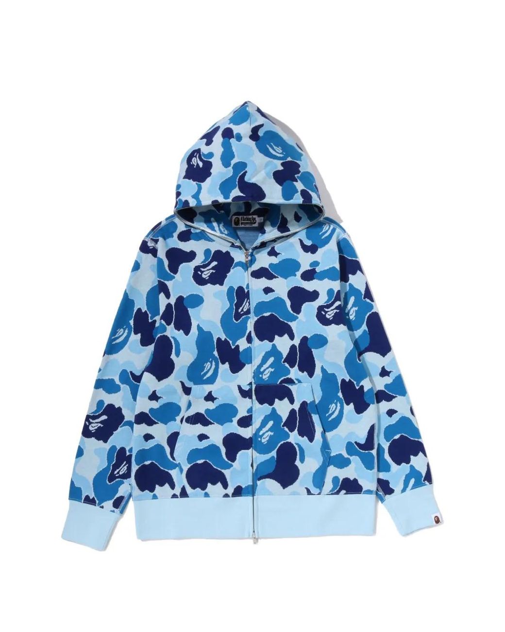 A Bathing Ape Blue Abc Camo Zip-Up Hoodie for men