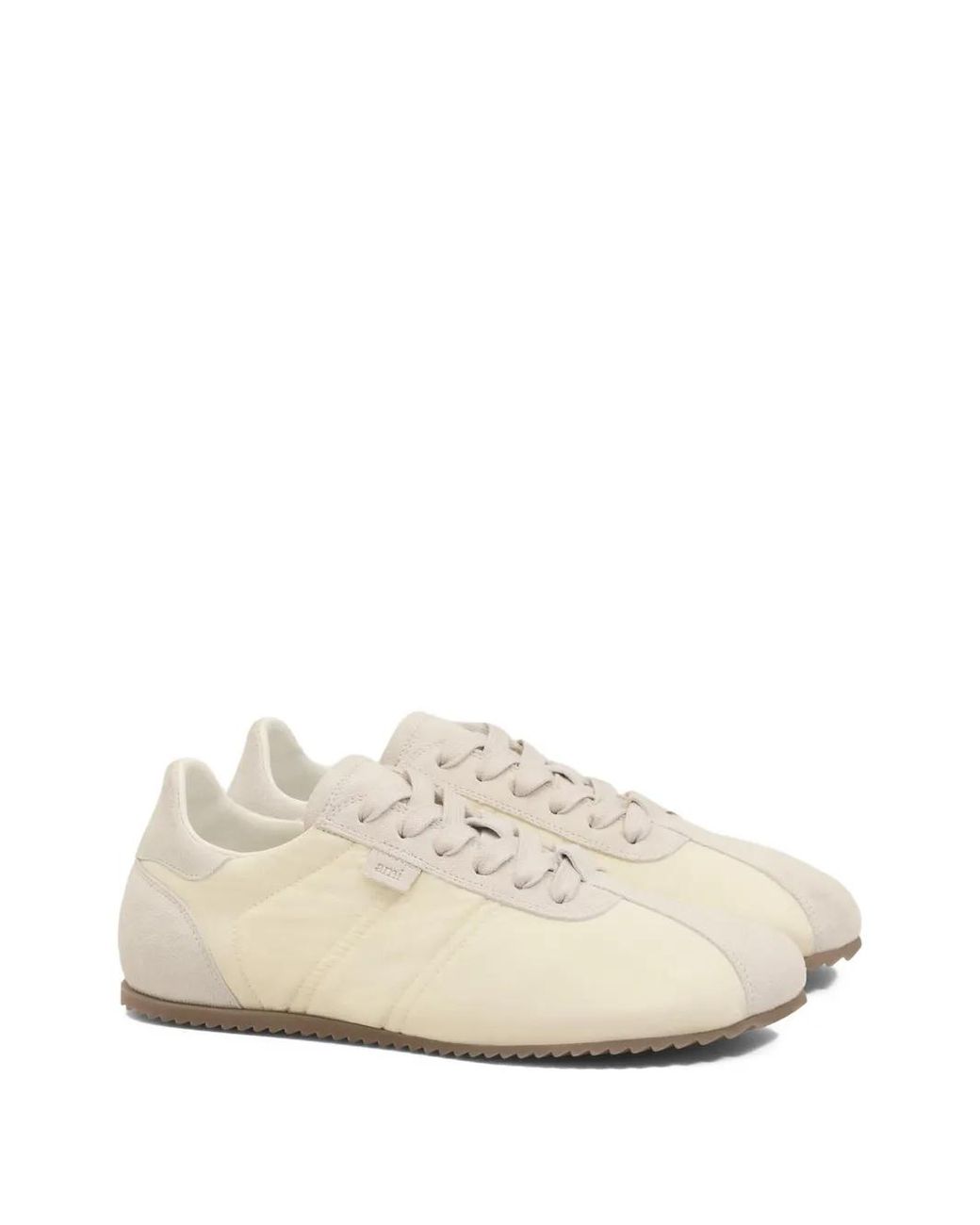 AMI White Nylon Soft Sneakers