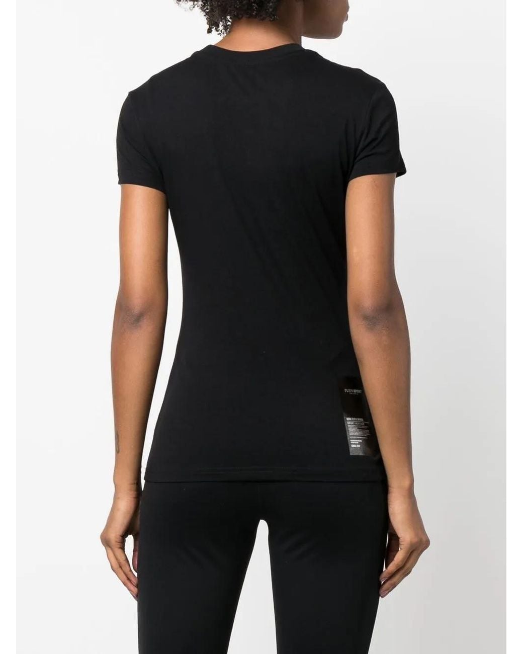Philipp Plein Black Sexy Pure-Fit Tiger T-Shirt