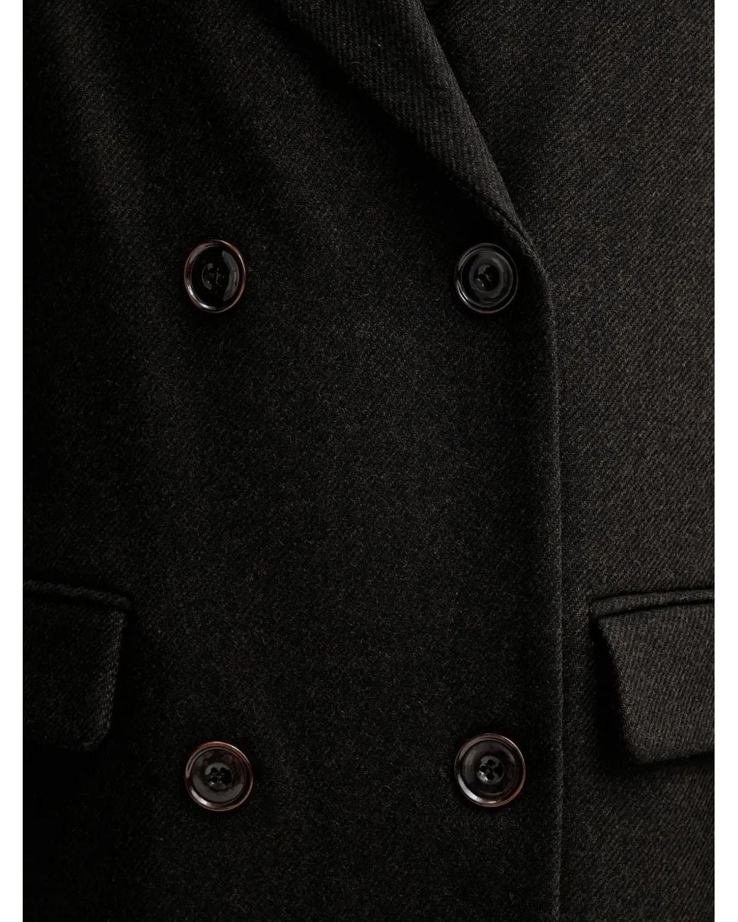 Sessun Black Nara Double-Breasted Coat