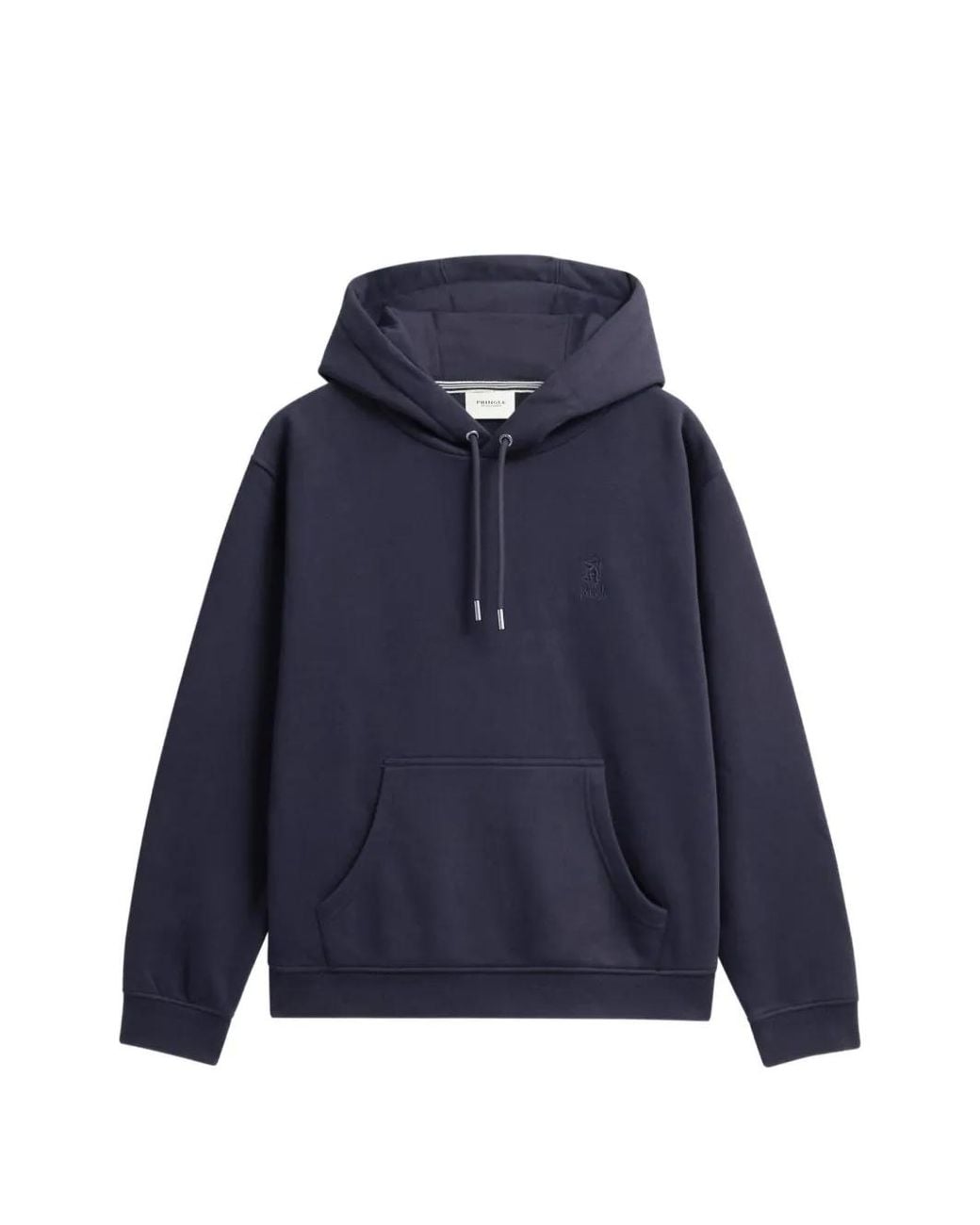 Pringle of Scotland Blue Logo-Embroidered Hoodie