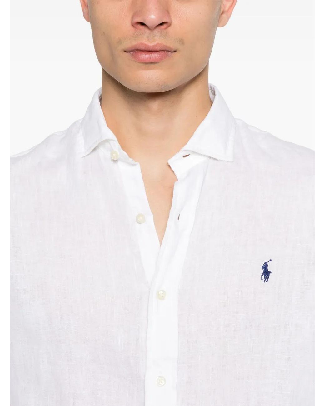 Polo Ralph Lauren Linen Shirt in White for Men | Lyst
