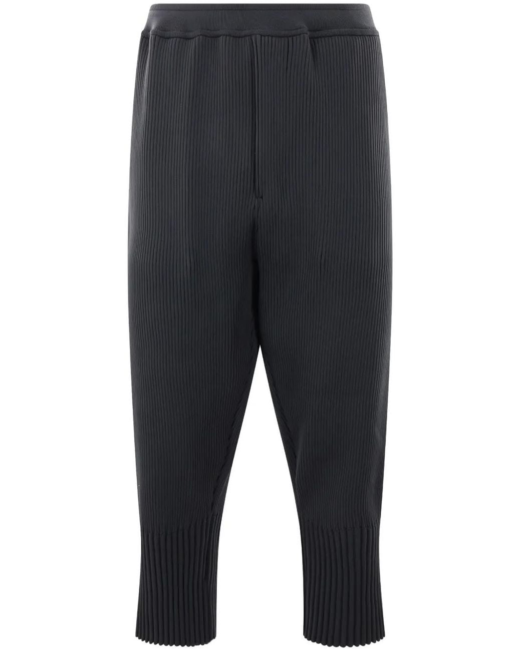 CFCL Blue Ribbed-Knit Trousers for men
