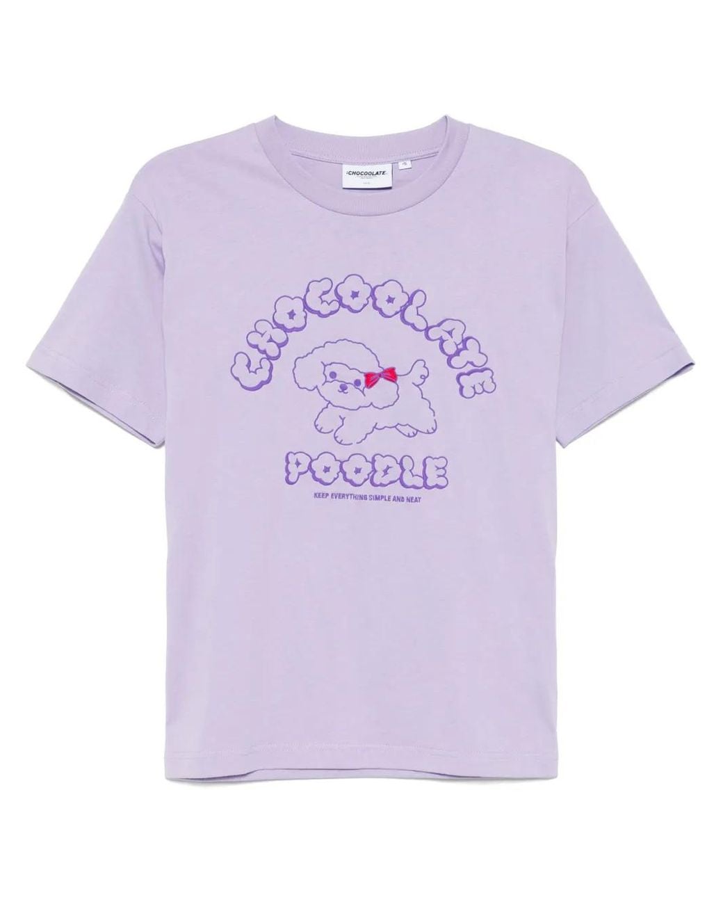 Chocoolate Purple Poodle Graphic T-Shirt