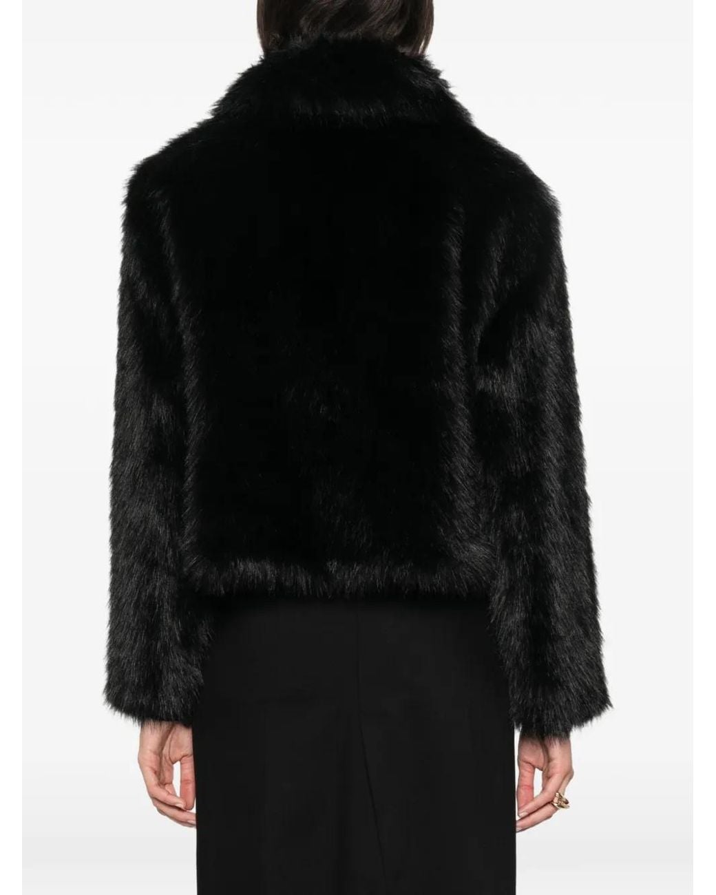 Betta Corradi Black Faux-Fur Jacket