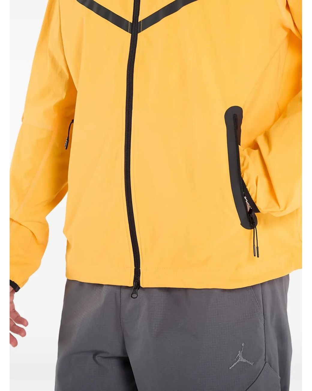 Nike Yellow Tech Woven Full-Zip Windbreaker for men