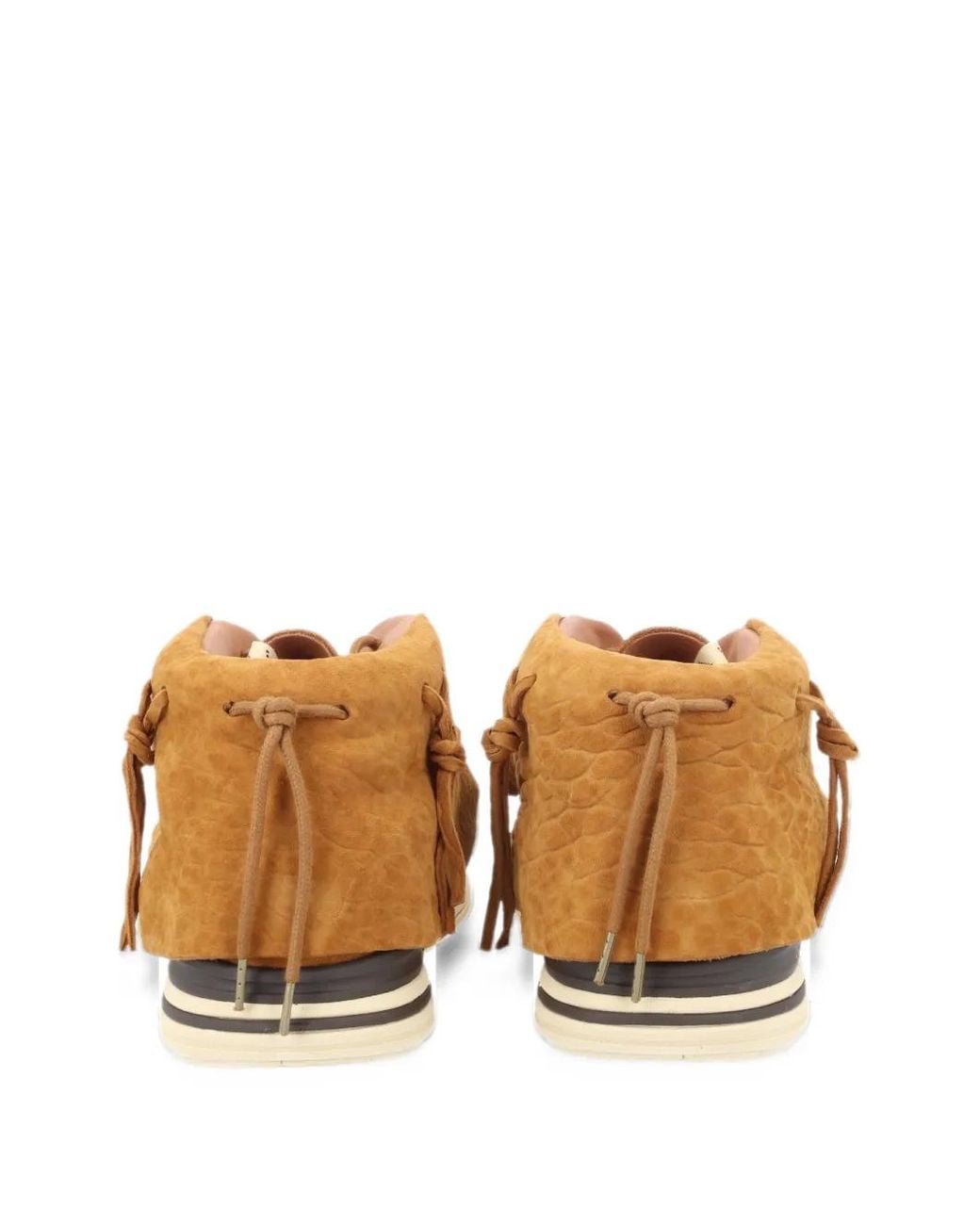 Visvim Orange Lhamo Folk Desert Boot for men