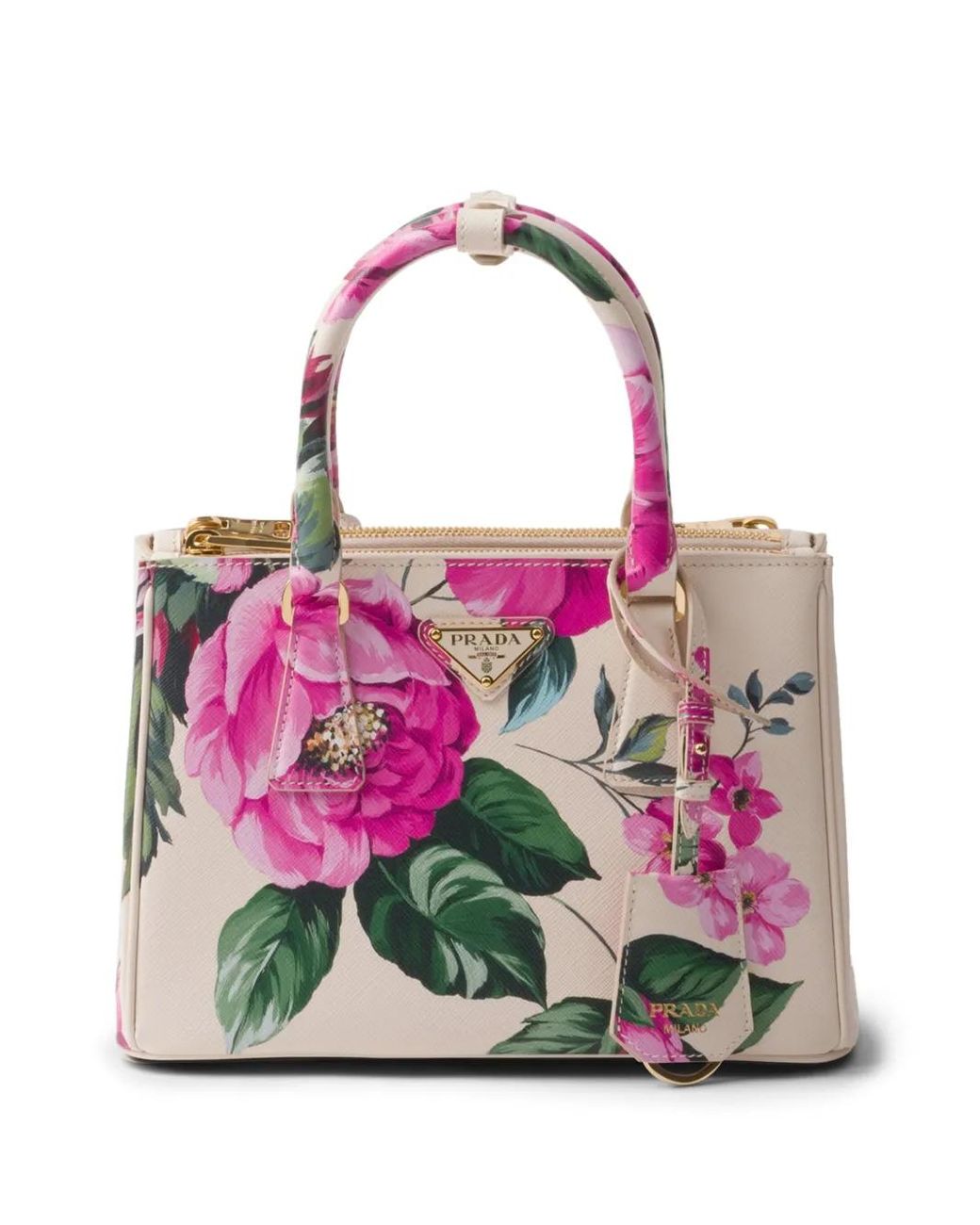Prada Galleria Saffiano Leather Handbag in Pink | Lyst UK