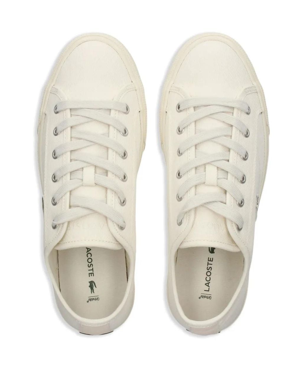Lacoste White Backcourt Logo-Patch Sneakers for men