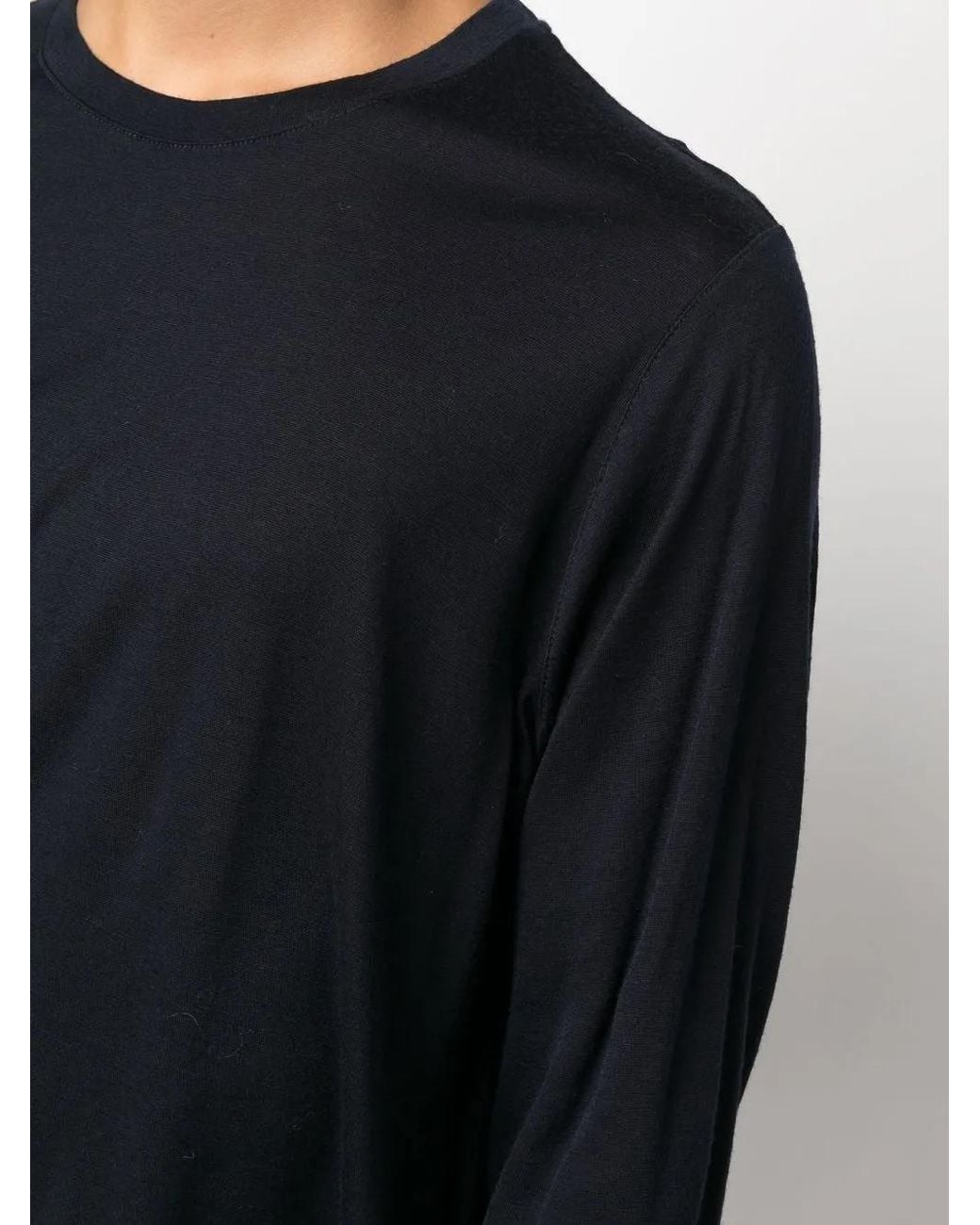Zanone Blue Crew-Neck Virgin-Wool T-Shirt for men