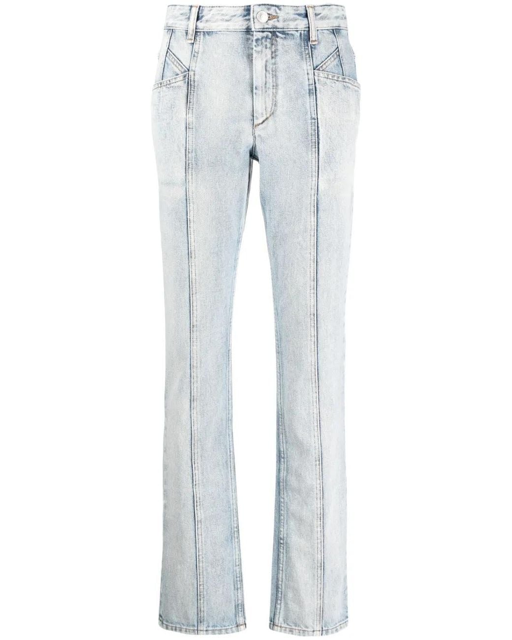Isabel Marant Blue Laora Straight-Leg Jeans