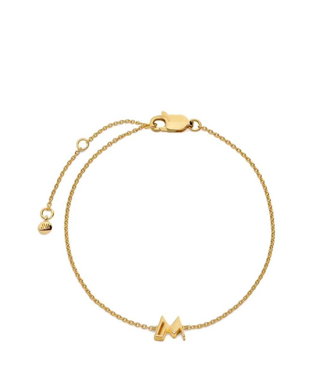 Monica Vinader Metallic Initial Chain Bracelet