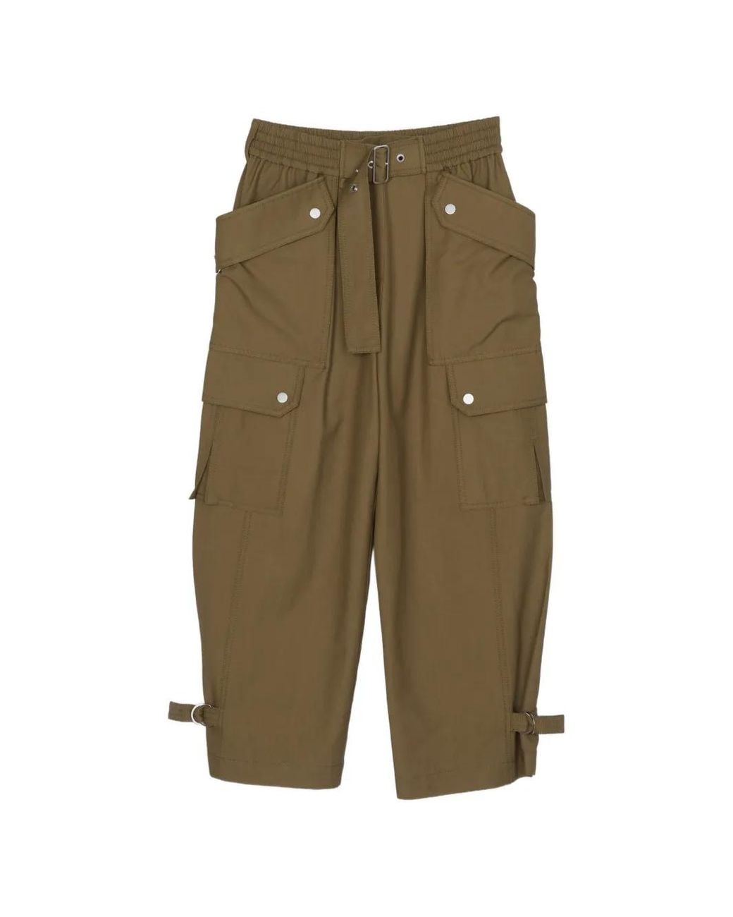 3.1 Phillip Lim Green Buckle-Belted Cargo Pants