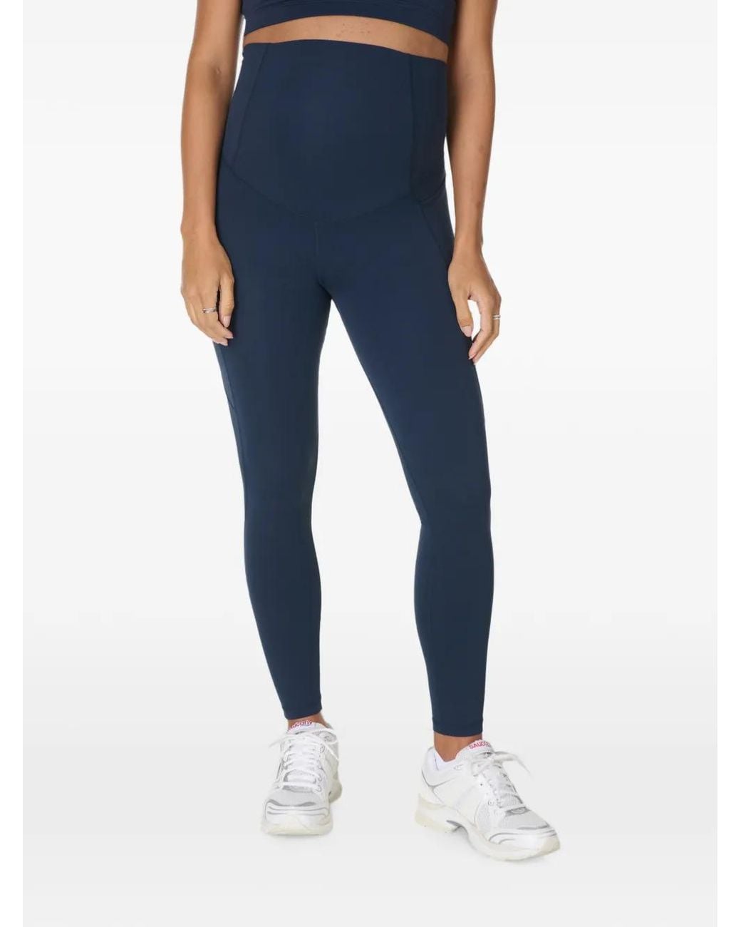 Sweaty Betty Blue High-Waisted Side-Pocket Maternity Leggings