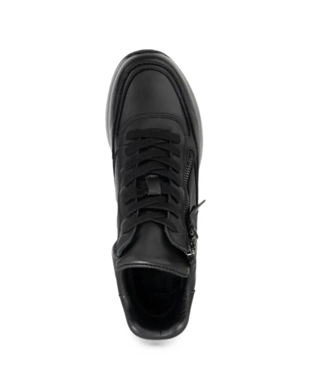 Linda Baumann Black Zip-Fastening Panelled Sneakers