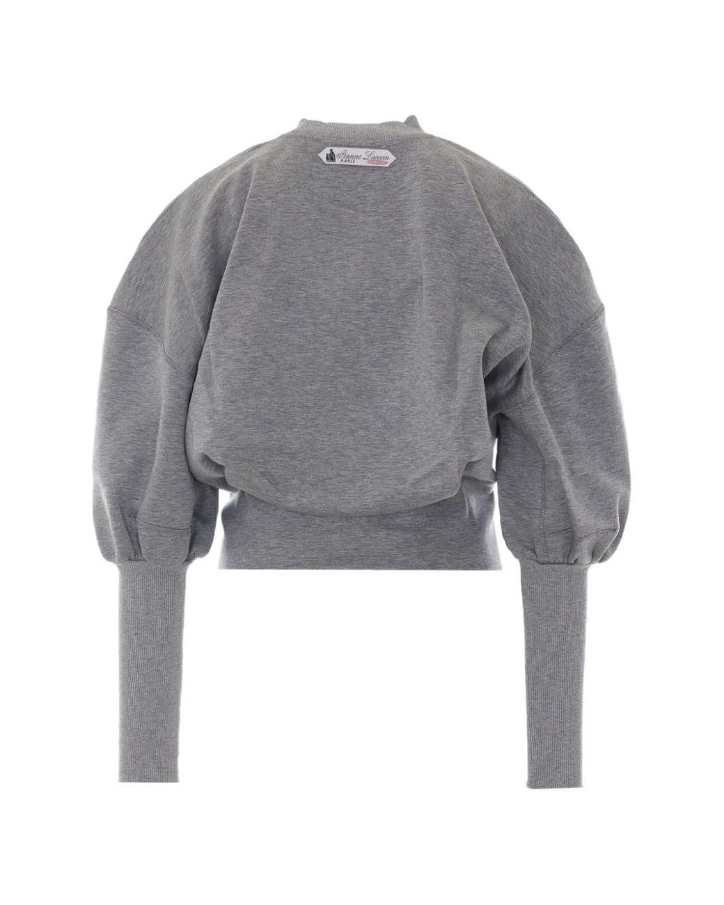 Lanvin Gray Sweat À Taille Ceinturée En Jersey Double Face