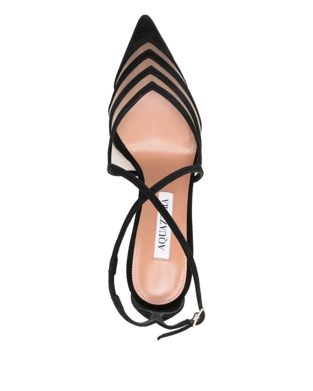 Aquazzura Black Point Toe Strap Heels
