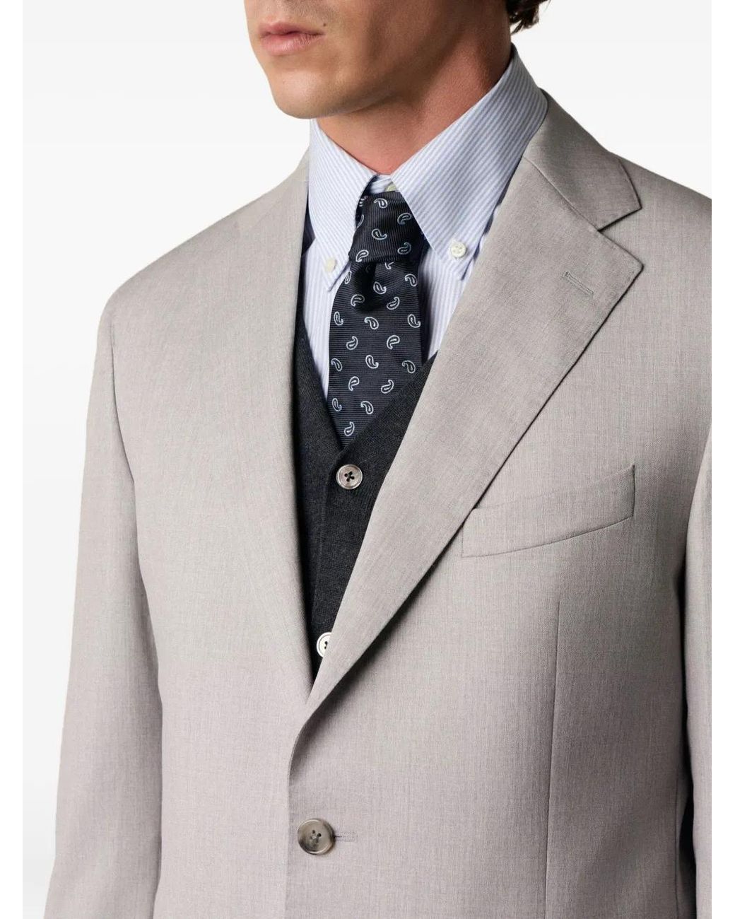 Brooks Brothers Gray Single-Breasted Blazer for men