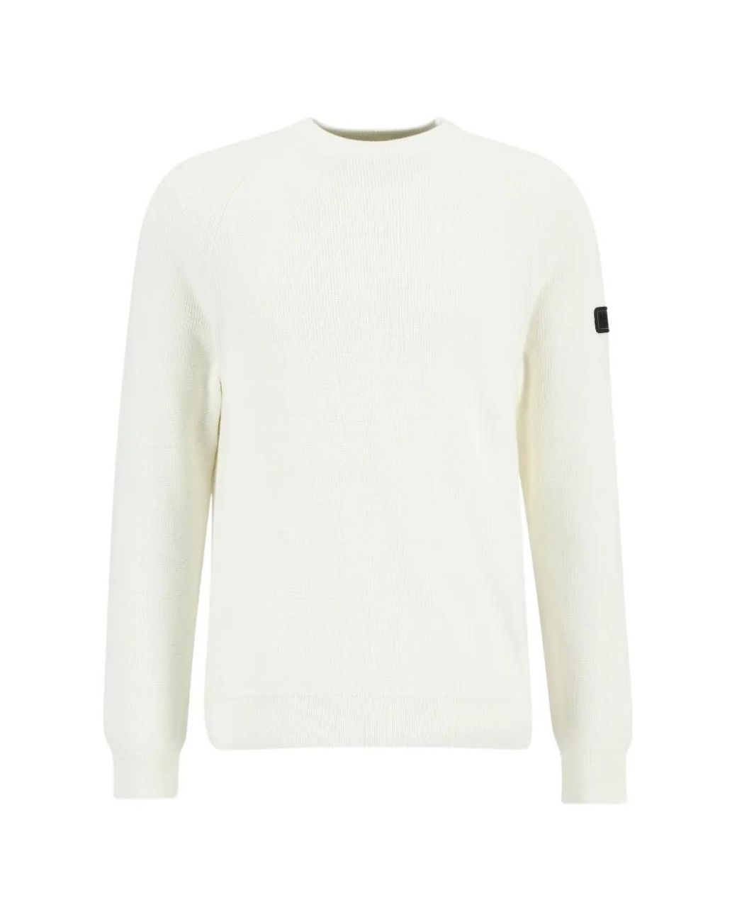Barbour White Monmouth Ribbed Sweater for men