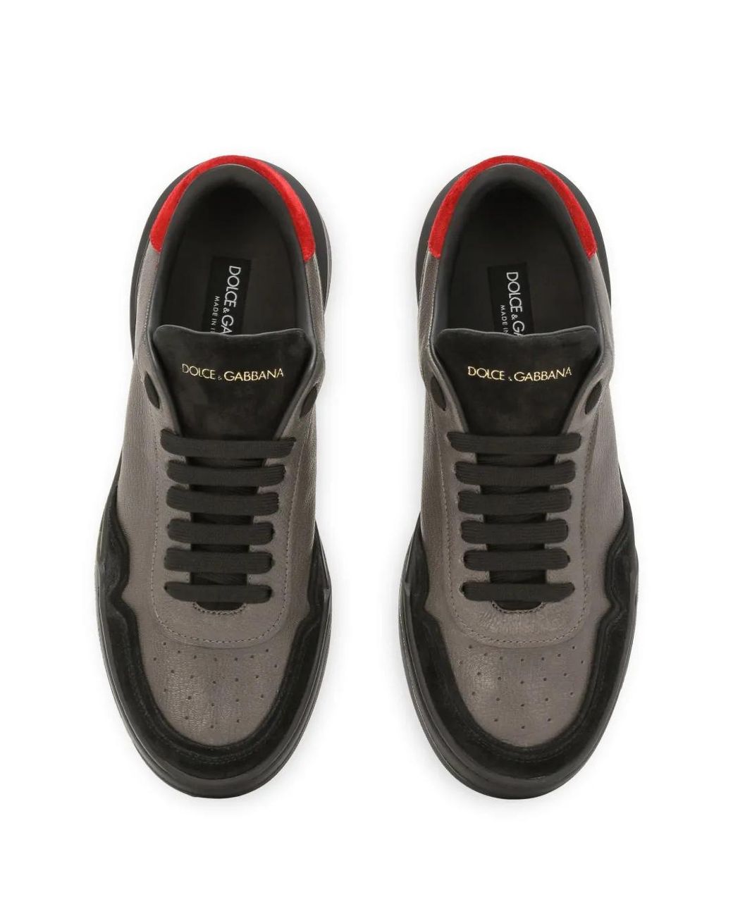 Dolce & Gabbana Brown New Roma Panelled Leather Sneakers for men