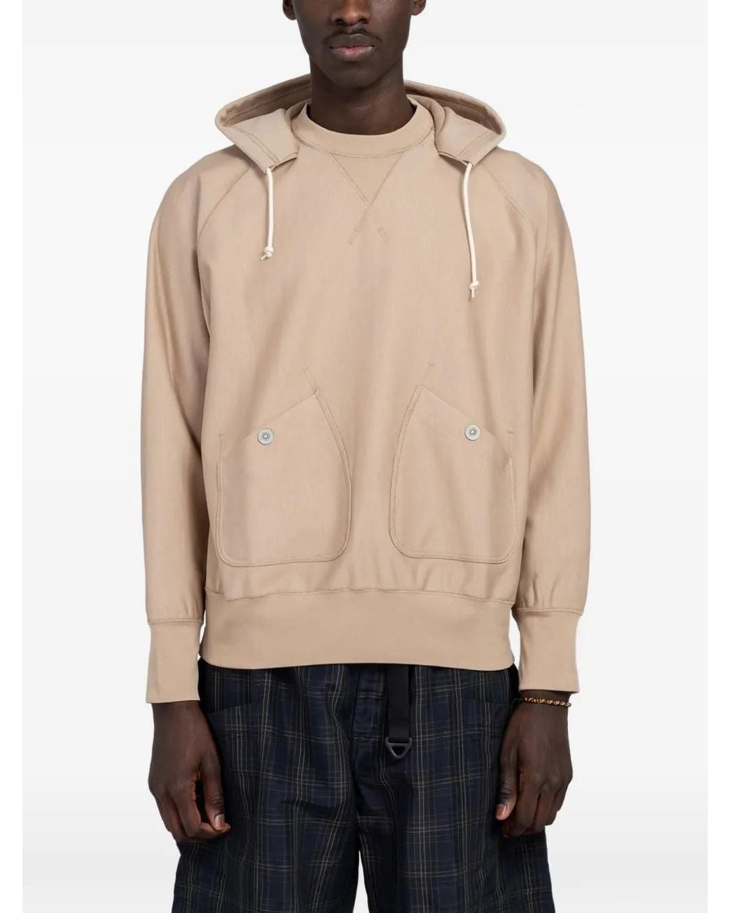 Comme des Garçons Natural Button-Pocket Hoodie for men