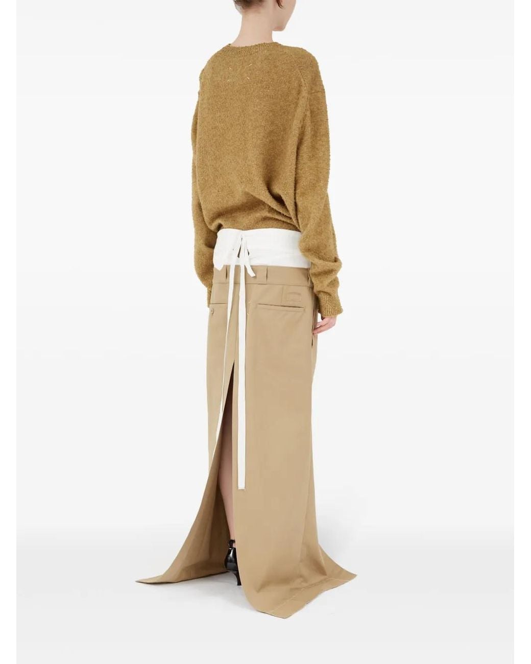 Maison Margiela Natural Long Skirt