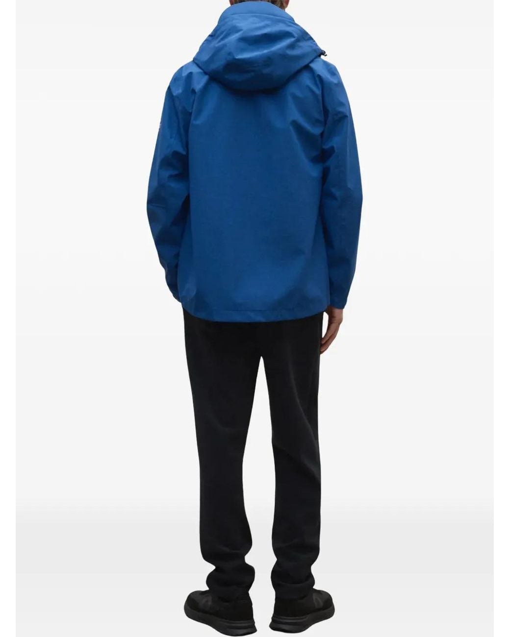 Ecoalf Blue Diluvio Hooded Zip-Up Jacket for men