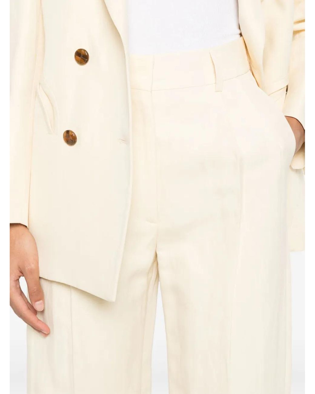 Blazé Milano Natural Savannah Fox Straight Trousers