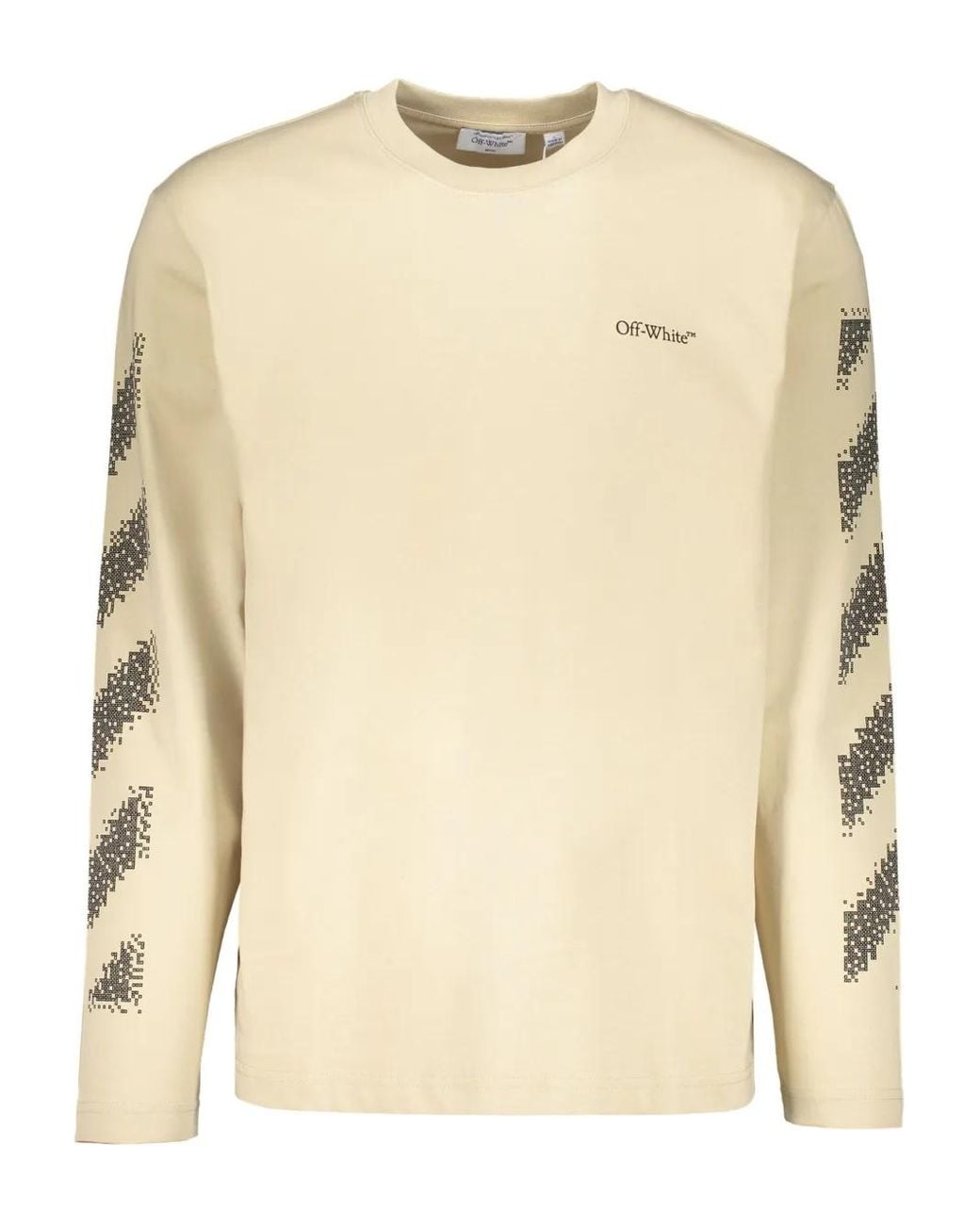 Off-White c/o Virgil Abloh Natural Graphic Long-Sleeve T-Shirt for men