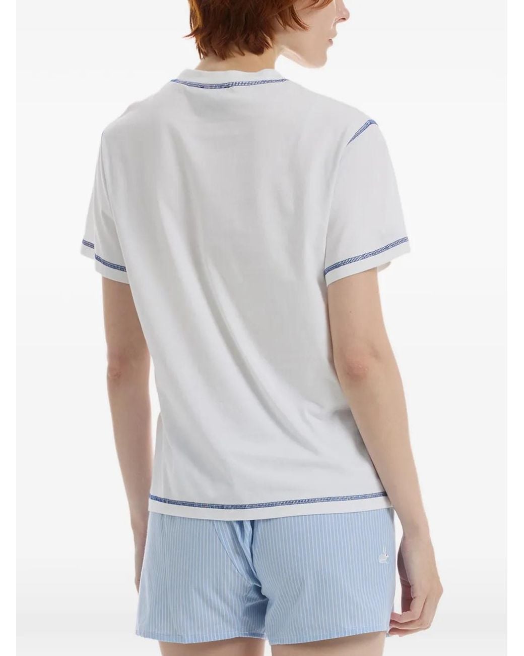 Carne Bollente White Xoxo, Serena Graphic-Print Contrast-Stitch T-Shirt